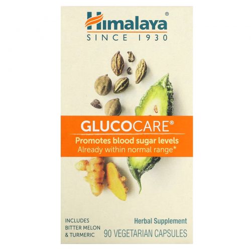 Himalaya, Glucocare, 90 вегетарианских капсул