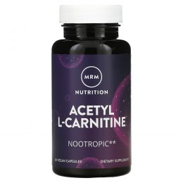 MRM, Ацетил-L-карнитин, 500 мг, 60 капсул на растительной основе