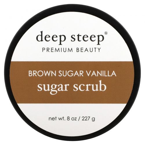 Deep Steep, Sugar Scrub, коричневый сахар и ваниль, 227 г (8 унций)