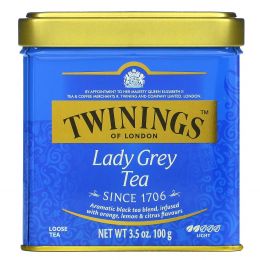 Twinings, Чай Lady Grey россыпью, 3,53 унции (100 г)