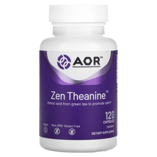 Advanced Orthomolecular Research AOR, Zen Theanine, 120 Vegetarian Capsules