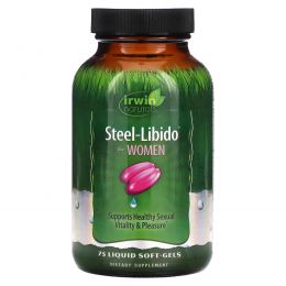 Irwin Naturals, Steel-Libido для женщин, 75 гелевых капсул