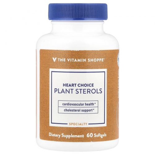 The Vitamin Shoppe, Растительные стеролы Heart Choice, 60 мягких таблеток