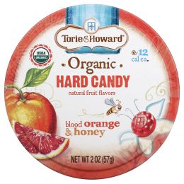 Torie & Howard, Organic, Hard Candy, Blood Orange & Honey, 2 oz (57 g)