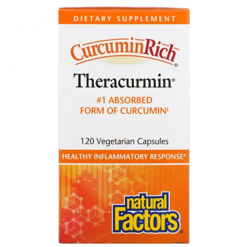 Natural Factors, CurcuminRich, Theracurmin, 120 Vegetarian Capsules