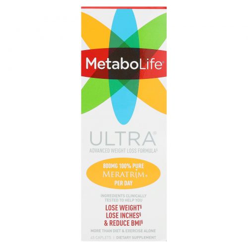 Metabolife, ультраусовершенствованная формула для снижения веса, 45 капсул