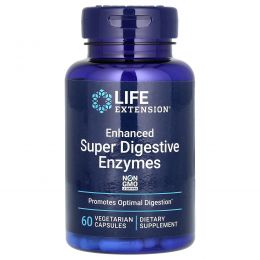 Life Extension, Улучшенные супер пищеварительные ферменты, 60 капсул в растительной оболочке