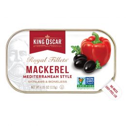 King Oscar, Royal Fillets, Mackerel Mediterranean Style, 4.05 oz ( 115 g)