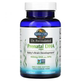 Garden of Life, Dr. Formulated, Vegan Prenatal DHA, 400 mg , 30 Softgels