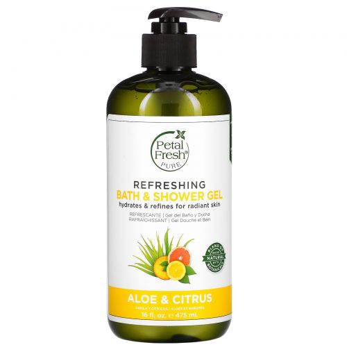 Petal Fresh, Pure, Refreshing Bath & Shower Gel, Aloe & Citrus, 16 fl oz (475 ml)