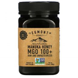 Egmont Honey, Multifloral Manuka Honey, Raw And Unpasteurized, MGO 100+, 17.6 oz (500 g)