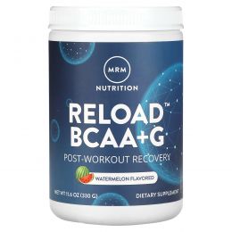 MRM, BCAA + G Reload, восстановление после тренировки, арбуз, 11,6 унций (330 г)