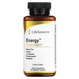 LifeSeasons, Energy, Vitality Support, 60 Vegetarian Capsules