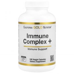 California Gold Nutrition, Immune Complex +, комплекс для укрепления иммунитета, 180 растительных капсул