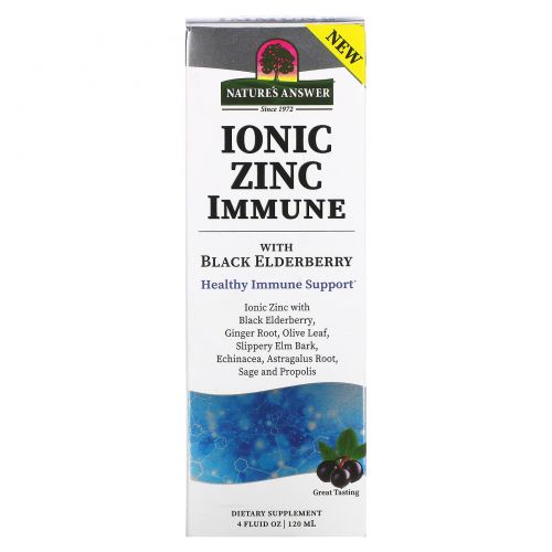 Nature's Answer, Ionic Zinc Immune with Black Elderberry, 4 fl oz (120 ml)