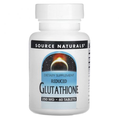 Source Naturals, восстановленный глутатион, 250 мг, 60 таблеток