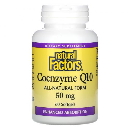 Natural Factors, Coenzyme Q10, 50 mg, 60 Softgels