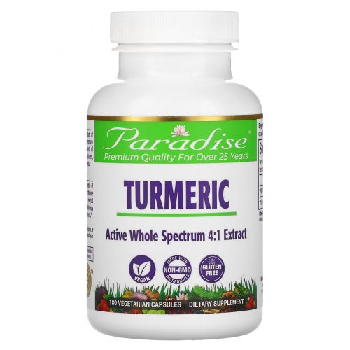 Paradise Herbs, Turmeric, 180 Vegetarian Capsules