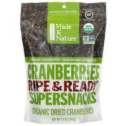 Made in Nature, Organic Dried Cranberries, Ripe & Ready Supersnacks, 13 oz (368 g)