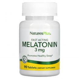 NaturesPlus, мелатонин быстродействующий, 3 мг, 90 таблеток