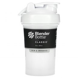 Blender Bottle, Classic With Loop, White, 20 oz