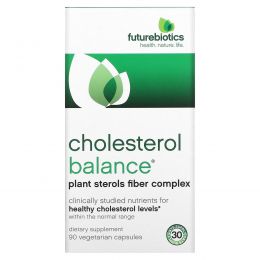 FutureBiotics, Cholesterol Balance, Средство для контроля уровня холестерина, 90 вегетарианских капсул