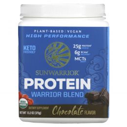 Sunwarrior, Warrior Blend, Plant-Based Organic Protein, Chocolate, 13.2 oz (375 g)