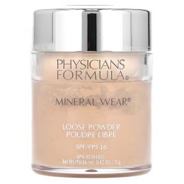 Physicians Formula, Mineral Wear, рассыпчатая пудра, SPF 16, оттенок PF 10950 бежевый, 12 г (0,42 унции)