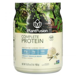 PlantFusion, Полный растительный белок, стручок ванили, 1 фунт (454 г)