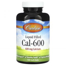 Carlson Labs, Liquid Filled Cal-600, 600 mg, 100 Soft Gels