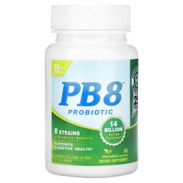 Nutrition Now, Пробиотик PB8, 7 миллиардов, 60 вегетарианских капсул
