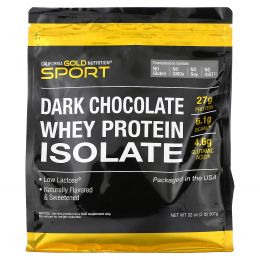 California Gold Nutrition, Dark Chocolate Whey Protein Isolate, 2 lbs (908 g)