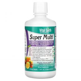 Vital Earth Minerals, Супер мульти, природный вкус маракуйи и танжерина, 32 жидк. унц. (946 мл)