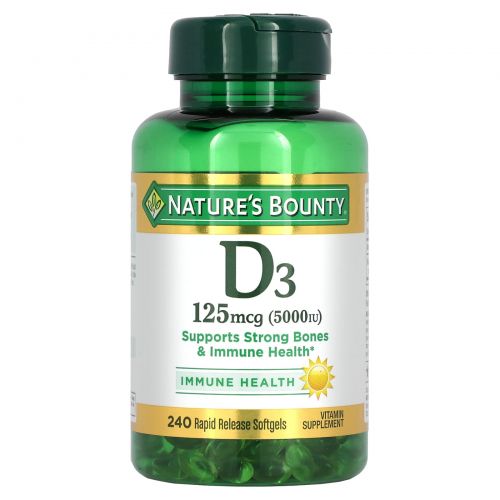 Nature's Bounty, D3-5000 IU, Maximum Strength, 240 Softgels