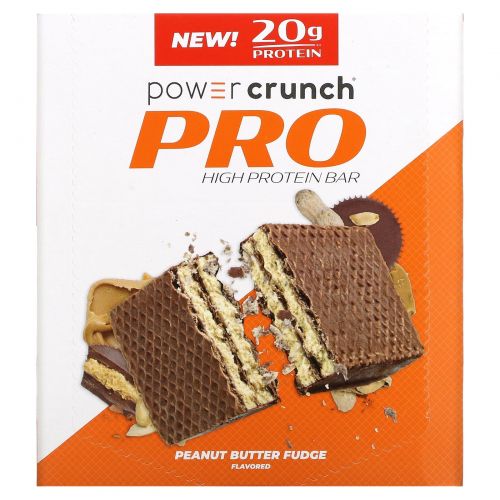 BNRG, Power Crunch Protein Energy Bar, PRO, Peanut Butter Fudge, 12 Bars, 2 oz (58 g) Each