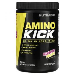 Nutrabio Labs, Amino Kick, ананас с маракуйей, 274 г (0,6 фунта)