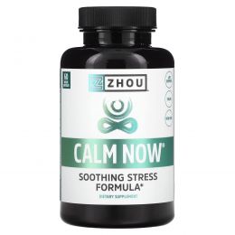 Zhou Nutrition, Calm Now, Soothing Stress Formula, 60 Veggie Capsules