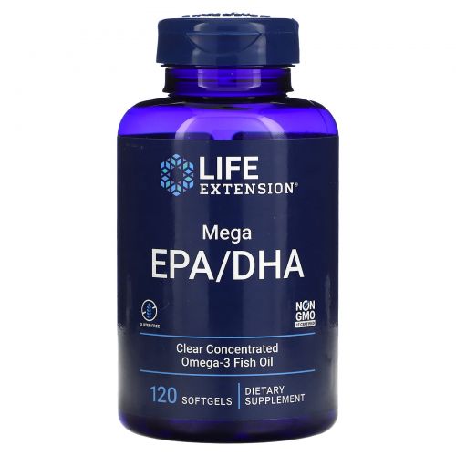 Life Extension, Omega Foundations, Mega EPA/DHA, 120 капсул