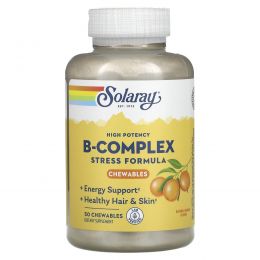 Solaray, High Potency Vitamin B-Complex, Natural Orange, 50 Chewables