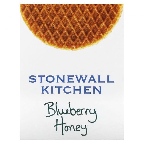 Stonewall Kitchen, вафельное печенье, голубика и мед, 8 голландских вафель по 32 г (1,1 унции)