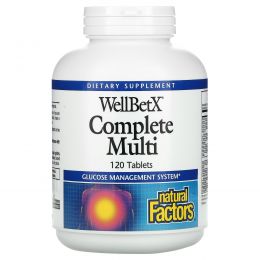 Natural Factors, Мультивитамины WellBetX Complete Multi, 120 таблеток