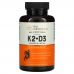 Live Conscious, K2+D3, Bone & Heart Health, 60 Softgels