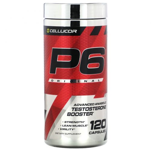 Cellucor, P6 Original, улучшенный усилитель анаболического тестостерона, 120 капсул