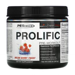 PEScience, Prolific, Pre-Workout, Melon Berry Twist, 9.88 oz (280 g)