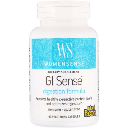 Natural Factors, WomenSense, GI Sense, Digestion Formula, 90 Vegetarian Capsules