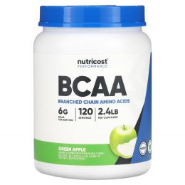 Nutricost, Performance, BCAA, со вкусом зеленого яблока, 1080 г (2,4 фунта)
