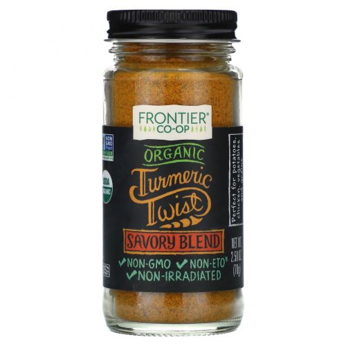 Frontier Natural Products, Organic Turmeric Twist (органическая куркума), кислая смесь, 2,50 унц. (70 г)