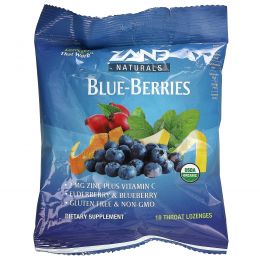 Zand, Organic Herbalozenge, Blue-Berries Blend, 18 Lozenges