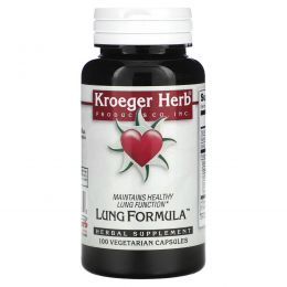 Kroeger Herb Co, Средство для легких, 100 вегетарианских капсул