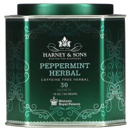 Harney & Sons, Peppermint Herbal, Caffeine-Free Herbal, 30 Sachets, 1.9 oz (54 g)